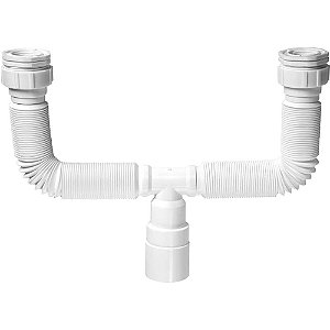 Sifão sanfonado duplo DN 50/48/40 720mm 861 KRONA - 12 unidades