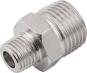 Adaptador/niple de redução rosca 1/2" macho x 1/4" macho pacote com 20 unidades VONDER