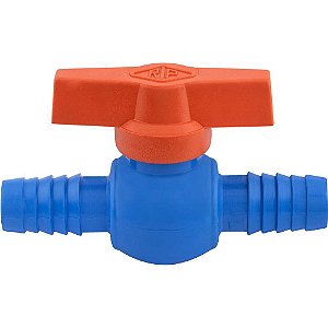 Registro de esfera com união dentada para mangueira 1/2" PVC azul RZ06 REBOUÇAS - 10 unidades