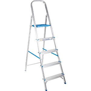 Escada em alumínio 5 degraus ALUMASA