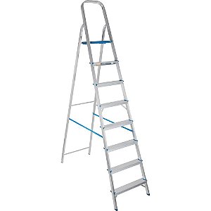 Escada em alumínio 8 degraus ALUMASA