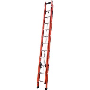 Escada extensível em fibra de vidro 19 degraus de alumínio 3,65m x 6m EFV-19 COGUMELO