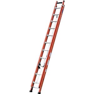 Escada extensível em fibra de vidro 19 degraus de alumínio 3,65m x 6,0m EF-19 COGUMELO