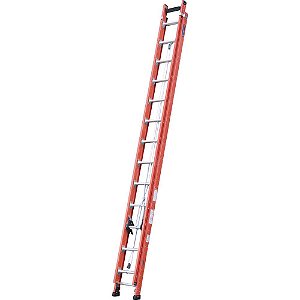 Escada extensível em fibra de vidro 23 degraus de alumínio 4,25m x 7,2m EF-23 COGUMELO