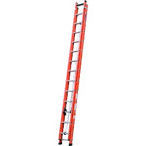 Escada extensível em fibra de vidro 23 degraus de alumínio 4,25m x 7,2m EFV-23 COGUMELO