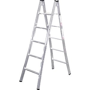 Escada pintor dupla 5 degraus PN 205 ALULEV