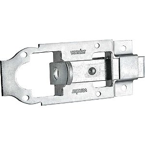 Fecho chato com porta-cadeado 4" - 101,6mm zincado encartelado VONDER
