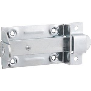Fecho chato com porta-cadeado 5" - 127mm zincado VONDER - 12 unidades
