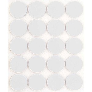 Feltro autoadesivo branco redondo 22mm VONDER