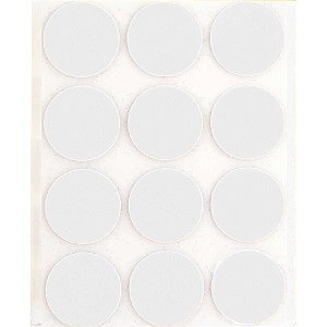 Feltro autoadesivo branco redondo 28mm VONDER