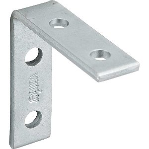 Cantoneira para cortina 4cm x 4cm zincada pacote com 10 peças VONDER