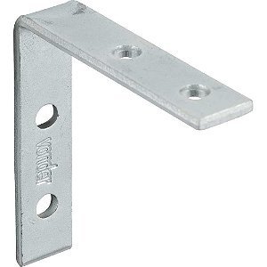 Cantoneira para cortina 5cm x 5cm zincada pacote com 10 peças VONDER