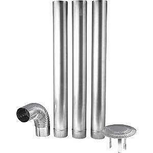 Chaminé para fogão a lenha kit com 5 peças BALDEBRAS
