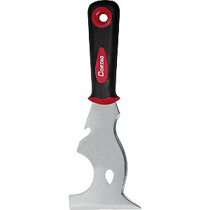 Espátula de aço inox 75mm com cabo emborrachado multiuso 61551 CORTAG