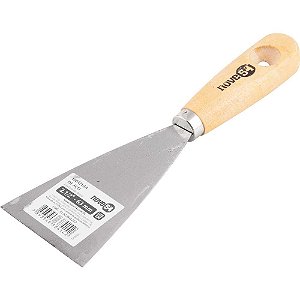 Espátula de aço 63mm com cabo de madeira NOVE54