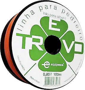 Linha para pedreiro lisa 0,8mm x 100m laranja 051014 TREVO - 5 unidades