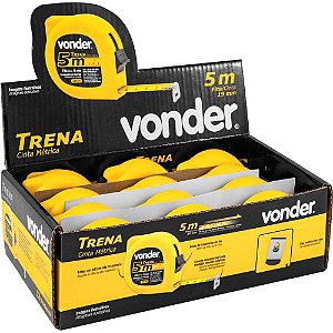 Trena curta de aço 5m x 19mm caixa com 12 VONDER