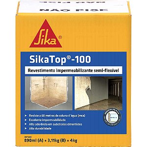 Revestimento impermeabilizante 4kg TOP 100 SIKA