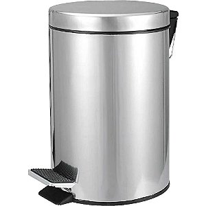 Lixeira redonda 5 litros inox cinza VONDER