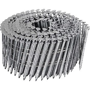 Prego coil anelado 2,5mm x 62mm polido carretel com 300 unidades caixa com 7.200 unidades para o pregador PP 700 VONDER