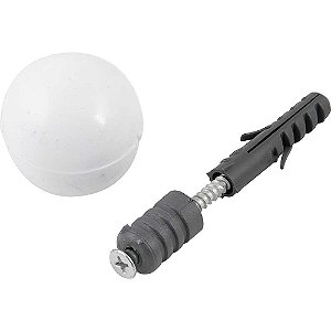 Batente de porta branco 8,0mm com bucha e parafuso VONDER