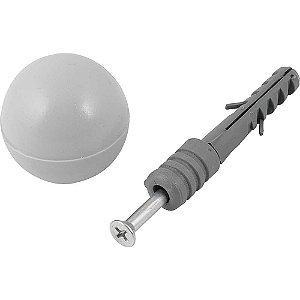 Batente de porta cinza 8,0mm com bucha e parafuso VONDER