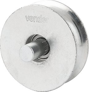 Roldana para portão 2.1/2" tipo U aço zincado com rolamento e pino VONDER