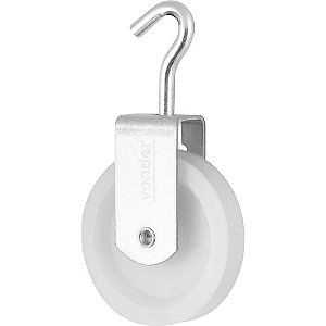 Roldana plástica 6cm com gancho VONDER
