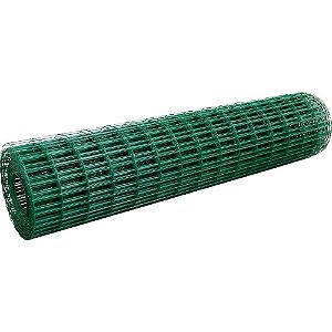 Tela alambrado cor verde malha 10cm x 5cm fio 2,5mm com 2,0m x 25m (altura x comprimento) 3725 MORLAN