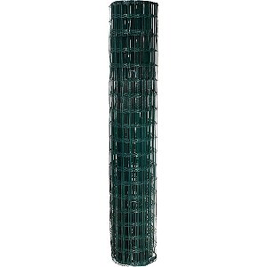 Tela alambrado verde malha 10cm x 5cm fio 2,5mm com 1,8m x 25m (altura x comprimento) VONDER