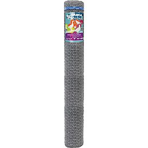 Tela metálica hexagonal galinheiro coleira branca malha 2" 22 BWG x 1,8m com 50m MORLAN