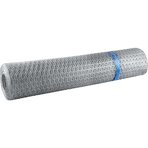 Tela metálica hexagonal pinteiro malha 1" 24 BWG x 1,0m com 50m MORLAN