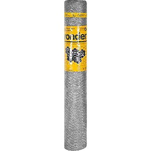 Tela metálica hexagonal pinteiro malha 1" 24 BWG x 1,5m com 50m VONDER