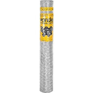 Tela metálica hexagonal galinheiro malha 2" 23 BWG x 1,5m com 50m VONDER
