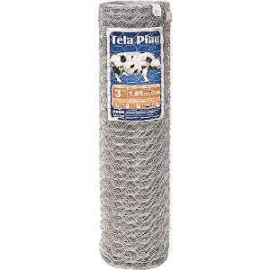 Tela metálica hexagonal mangueirão malha 3" 16 BWG x 1,5m com 50m MORLAN