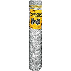 Tela metálica hexagonal mangueirão malha 3" 16 BWG x 1,5m com 50m VONDER