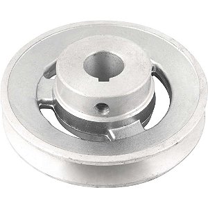 Polia de alumínio 1 canal perfil A 100mm com furo de 19mm VONDER