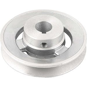 Polia de alumínio 1 canal perfil A 100mm com furo de 3/4" - 19,1mm VONDER