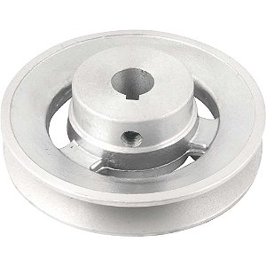Polia de alumínio 1 canal perfil A 100mm com furo de 5/8" - 15,9mm VONDER