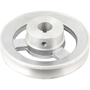 Polia de alumínio 1 canal perfil A 120mm com furo de 3/4" - 19,1mm VONDER