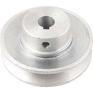 Polia de alumínio 1 canal perfil A 80mm com furo de 14mm VONDER