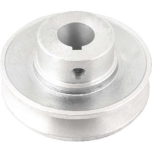 Polia de alumínio 1 canal perfil A 80mm com furo de 3/4" - 19,1mm VONDER