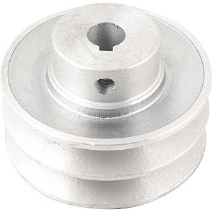 Polia de alumínio 2 canais perfil A 80mm com furo de 14mm VONDER