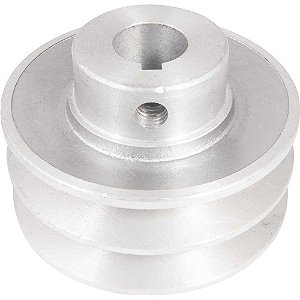 Polia de alumínio 2 canais perfil A 80mm com furo de 19mm VONDER