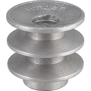 Polia de alumínio 2 canais perfil B 60mm sem furo VONDER