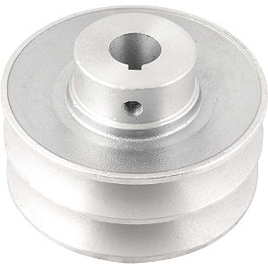 Polia de alumínio 2 canais perfil B 100mm com furo de 3/4" - 19,1mm VONDER