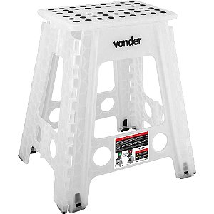Banqueta plástica dobrável transparente altura 450mm VONDER