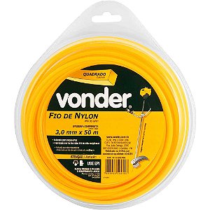 Fio de nylon 3,0mm x 50m quadrado VONDER