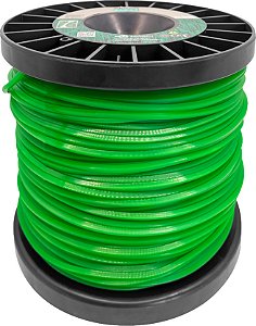 Fio de nylon 3,3mm x 105m verde perfil quadrado 1kg 7634 EKILON GRASS