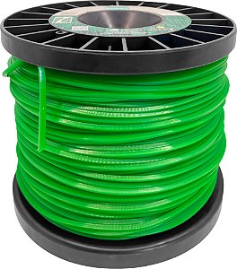 Fio de nylon 3,3mm x 210m verde perfil quadrado 2kg 7635 EKILON GRASS